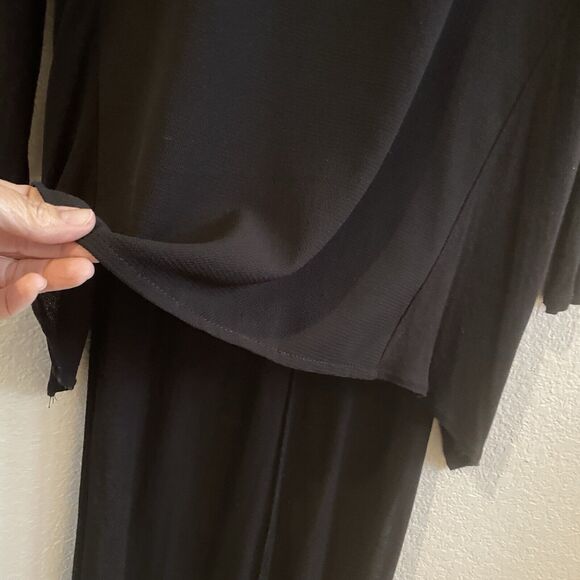 Zara W&B Size M Black Sweater Women Top Blouse Long Back Stylish Tail Modern - Picture 5 of 10